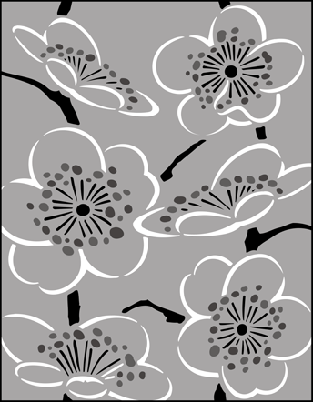 Blossom stencil - Japanese