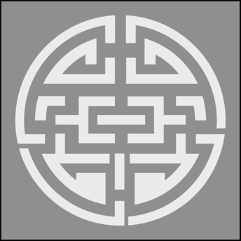 Maze stencil - Japanese