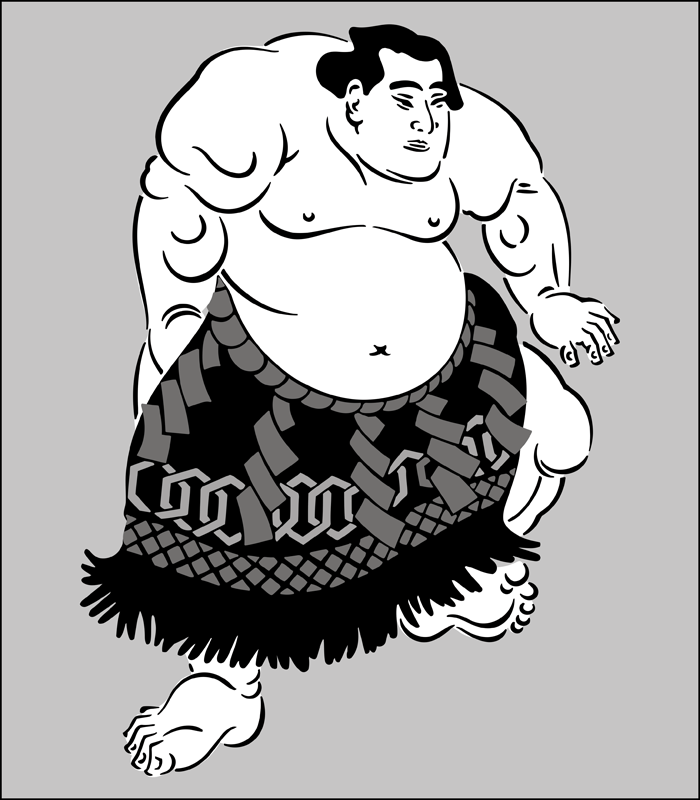 Sumo stencil - Japanese
