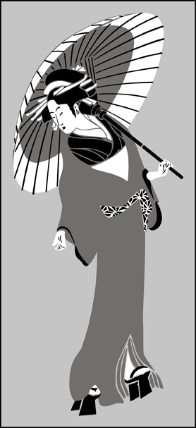 Click to see the actual Geisha stencil design.