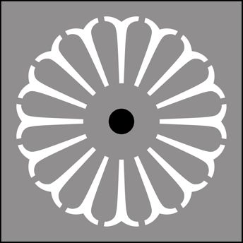 Japanese | JA132B | Flower stencil Flower stencil - Japanese