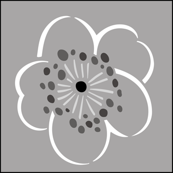 Japanese | JA132D | Blossom stencil Blossom stencil - Japanese