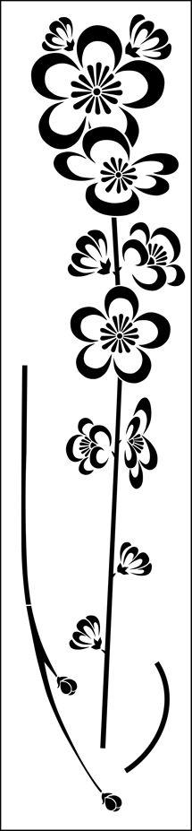 Oriental Blossom stencil - Larger Than Life