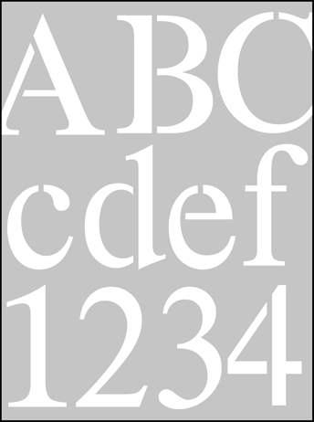 Classical Alphabet stencil - Lettering