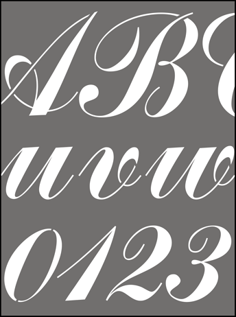 Copperplate Alphabet stencil - Lettering