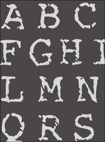 Alphabet stencil - Lettering