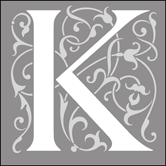 Renaissance Initials - K stencil - Lettering
