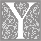 Renaissance Initials - Y stencil - Lettering