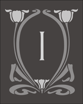 Art Nouveau Monogram stencil - Lettering