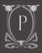 Art Nouveau Monogram stencil - Lettering