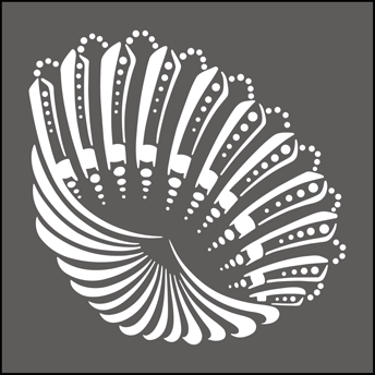 Shell No 4 stencil - Modern Design