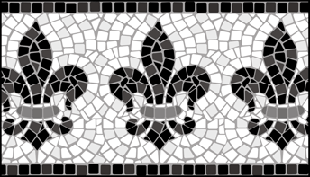 Border No 11 stencil - Mosaic