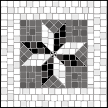 Corner/Tile No 2 stencil - Mosaic