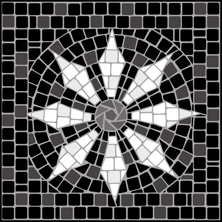 Corner/Tile No 3 stencil - Mosaic