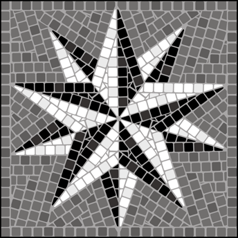 Tile No 2 stencil - Mosaic