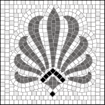Tile No 3 stencil - Mosaic