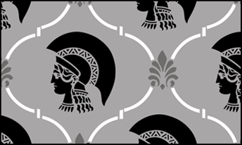 Athena Repeat stencil - Regency and Empire 