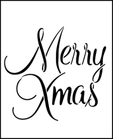 Click to see the actual Merry Xmas stencil design.