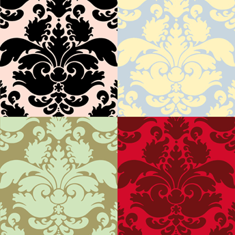 Click to see the actual Damask stencil design.