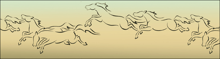 Mustangs stencil - USA Inspired