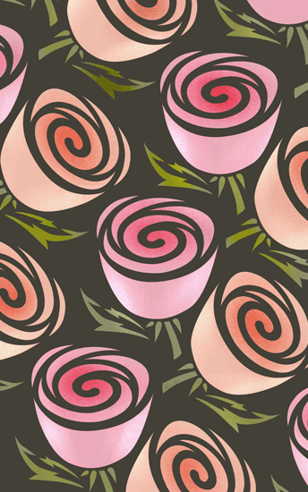 Click to see the actual Roses stencil design.