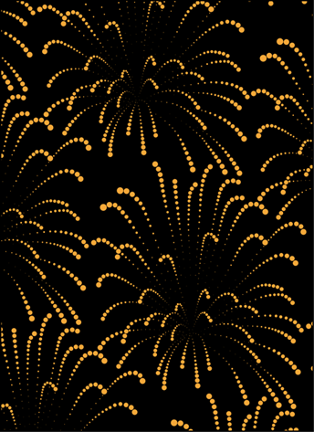 Fireworks stencil - Vintage