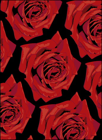 Roses stencil - Vintage