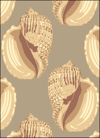 Shells stencil - Vintage