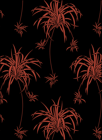 Click to see the actual Spider Plants stencil design.