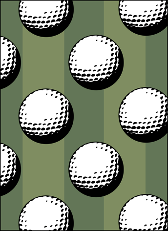 Golf Balls stencil - Vintage