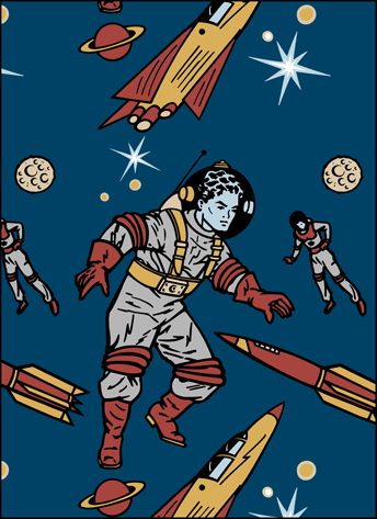 Spaceman stencil - Vintage