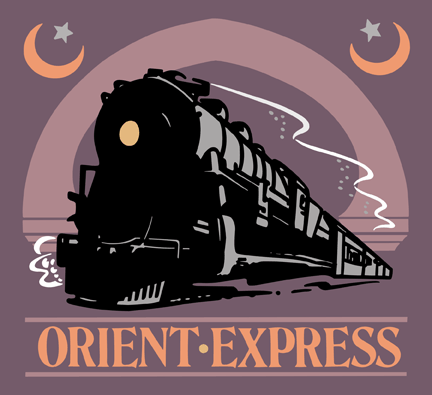 Orient Express stencil - Vintage